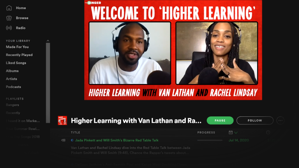 higher learning podcast with Van Lathan and Rachel Lindsay